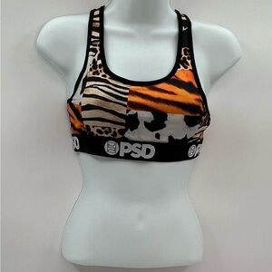 PSD Animal Print Patchwork Sports Bra – Size M, NWOT